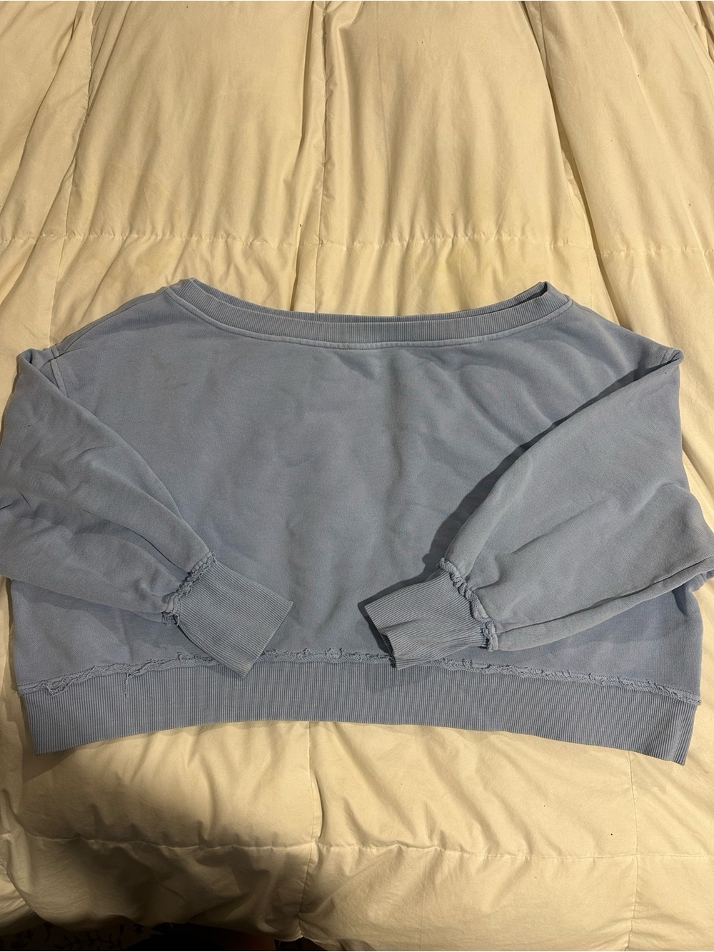 Cotton On Light Blue Cropped Sweatshirt